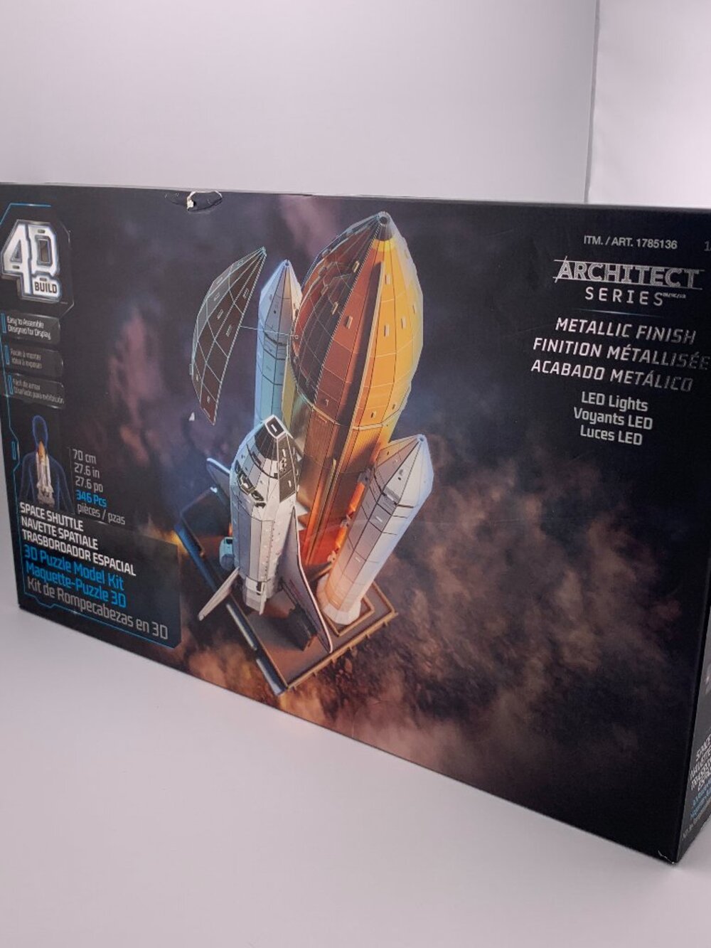 4D Build Space Shuttle 3D Puzzle Model Kit 346 Pieces LED Lights Architect Serie